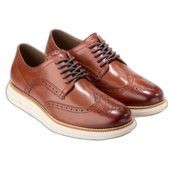 Cole Haan Men's Tan Leather Oxfords Size 7 Dress Shoes Work Office Casual Brown